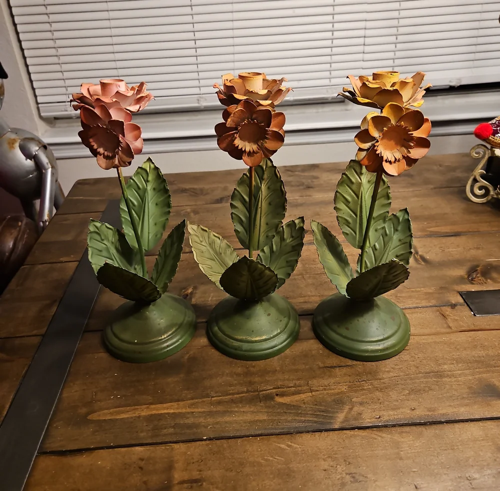 Rose  Candle Holders